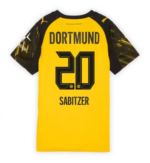 Borussia Dortmund Marcel Sabitzer #20 Hjemmedrakt Dame 2025-26 Korte ermer Borussia Dortmund Marcel Sabitzer #20 Hjemmedrakt Dame 2025-26 Korte ermer